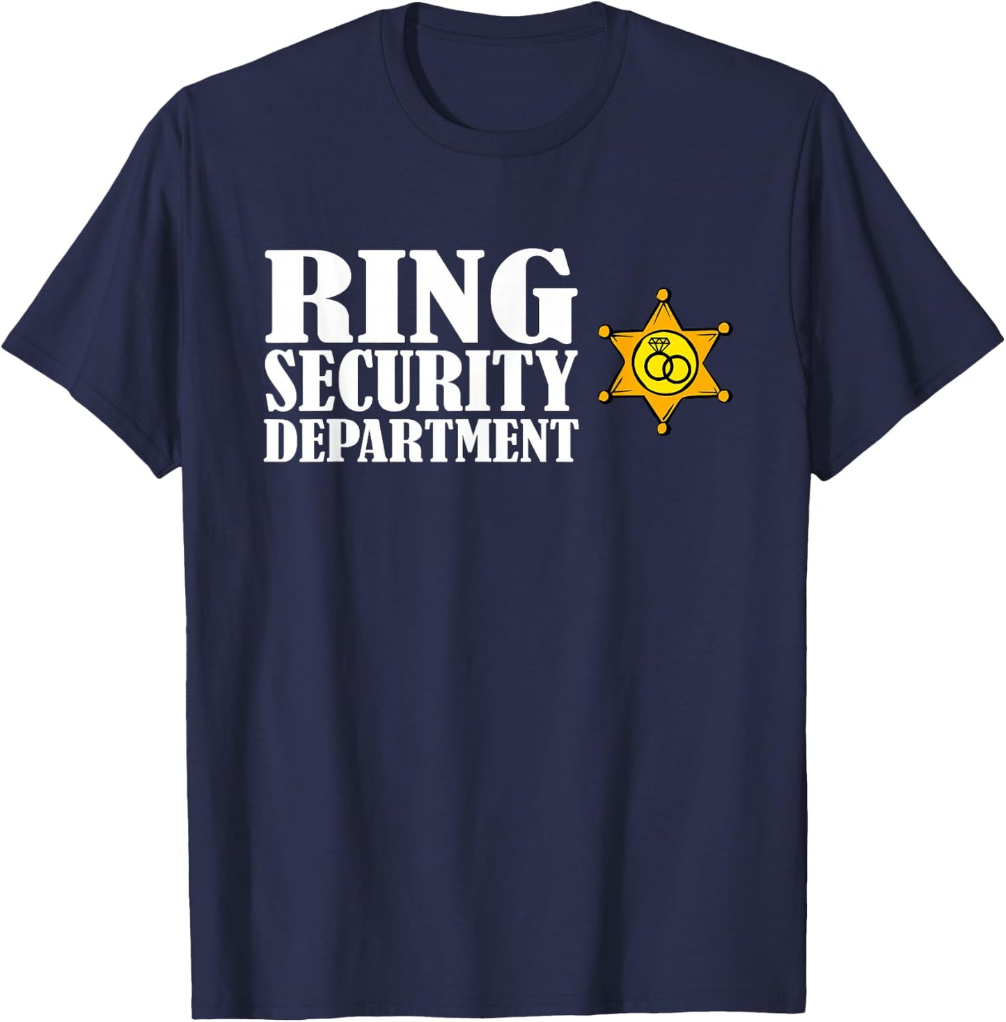 Ring Security Department Shirt for Bearer Wedding Boys Party T-Shirt - T-Shirt | Navy