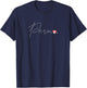 Perú Simple Love Peruvian Flag Heart on Peru T-Shirt - T-Shirt | Navy
