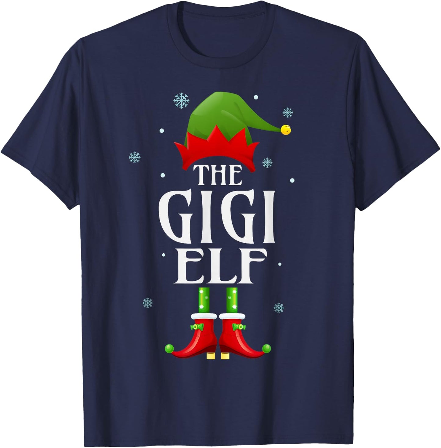 Gigi Elf Xmas Matching Family Group Christmas Party Pajama T-Shirt - T-Shirt | Navy
