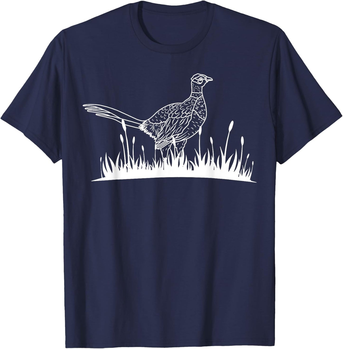 Pheasant Hunter Bird Dakota Hunting Upland T-Shirt - T-Shirt | Navy