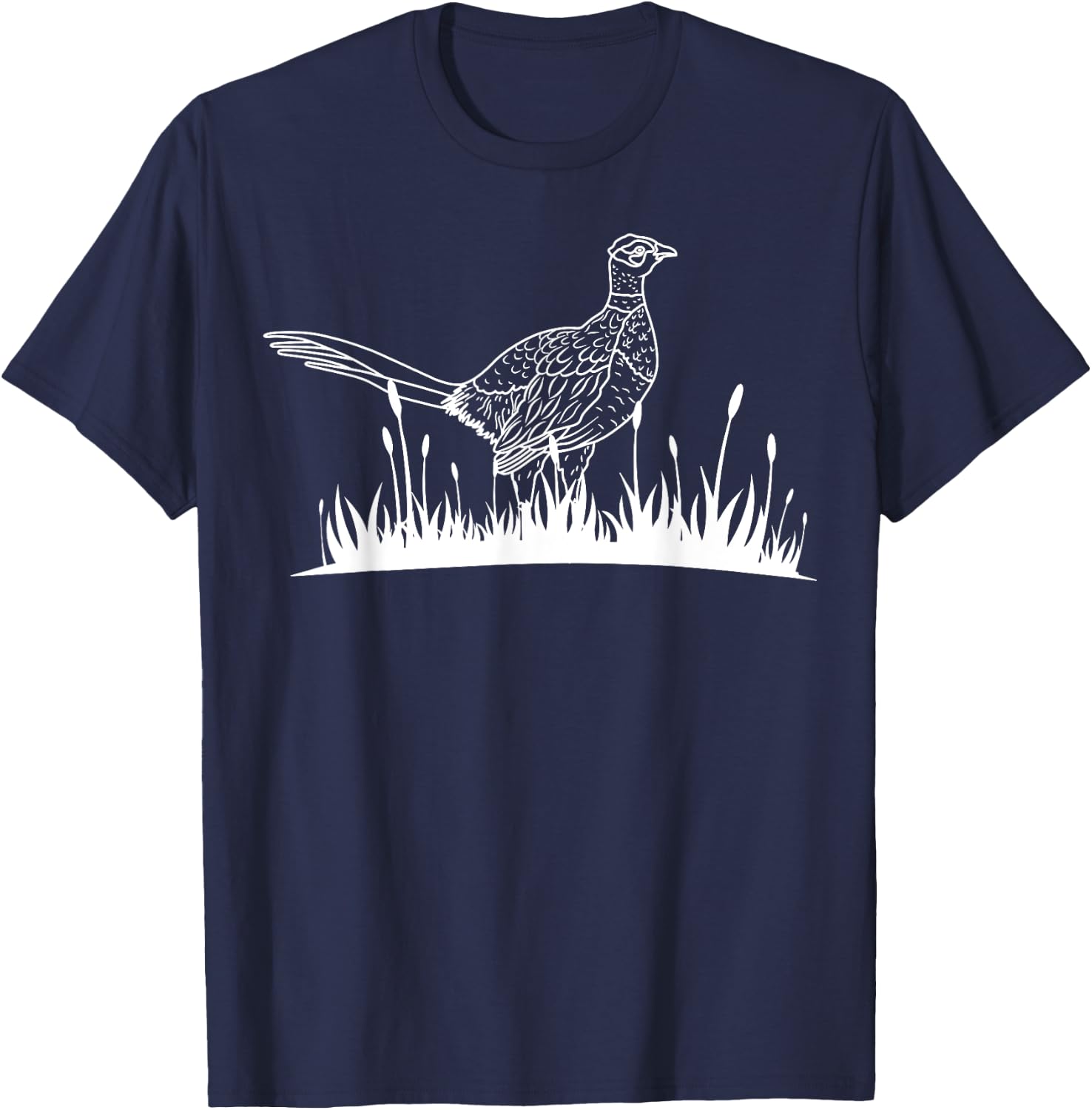 Pheasant Hunter Bird Dakota Hunting Upland T-Shirt - T-Shirt | Navy