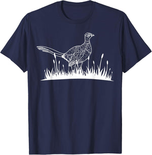 Pheasant Hunter Bird Dakota Hunting Upland T-Shirt - T-Shirt | Navy