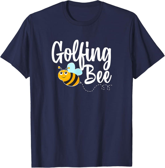 Golfing Bee Golf Player Funny Bumblebee T-Shirt - T-Shirt | Navy