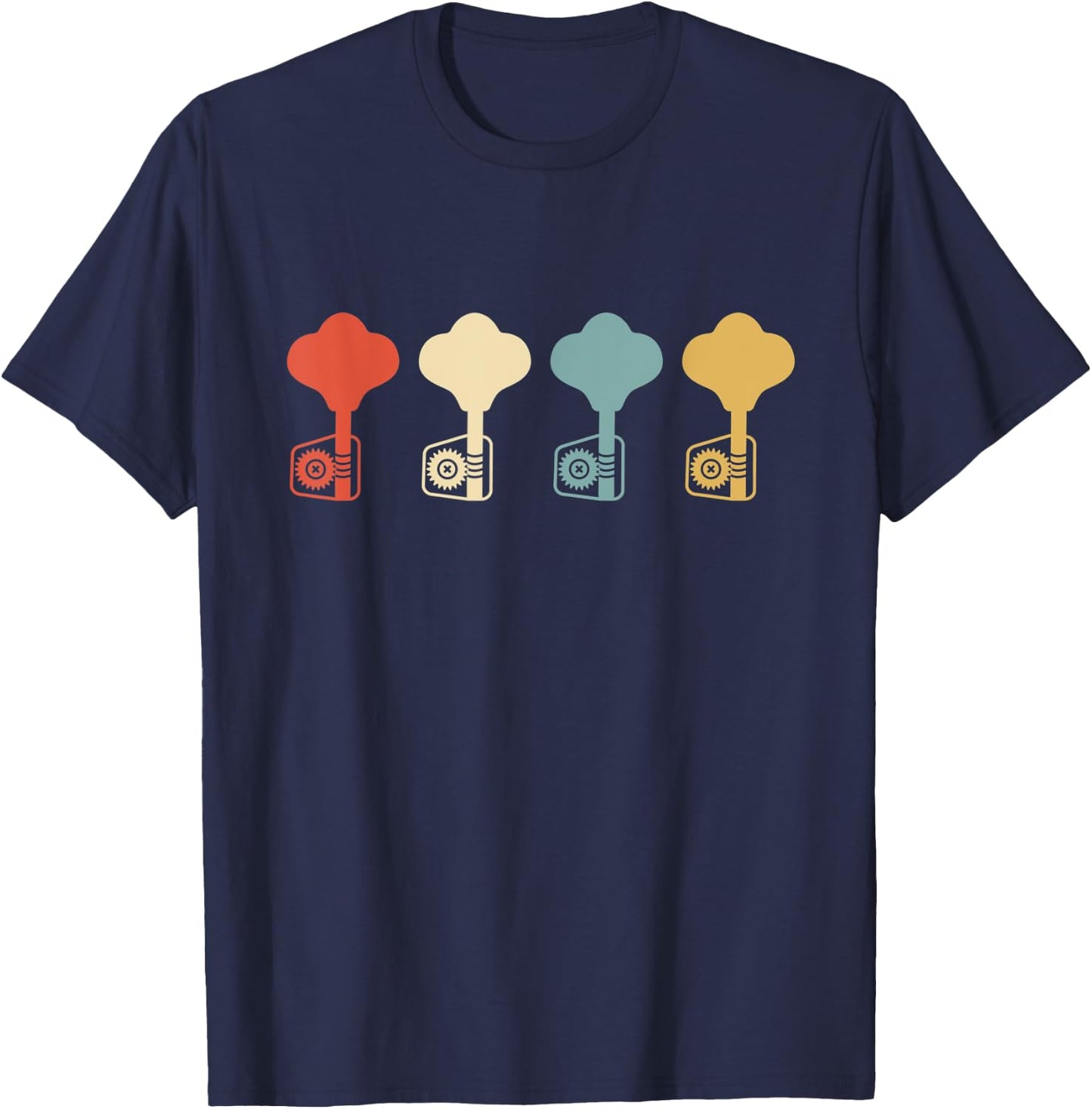 Vintage Bass Guitar Player Bassist Retro Gift T-Shirt - T-Shirt | Navy