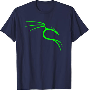Cool Hacker Nerd - Kali Linux Dragon T-Shirt - T-Shirt | Navy