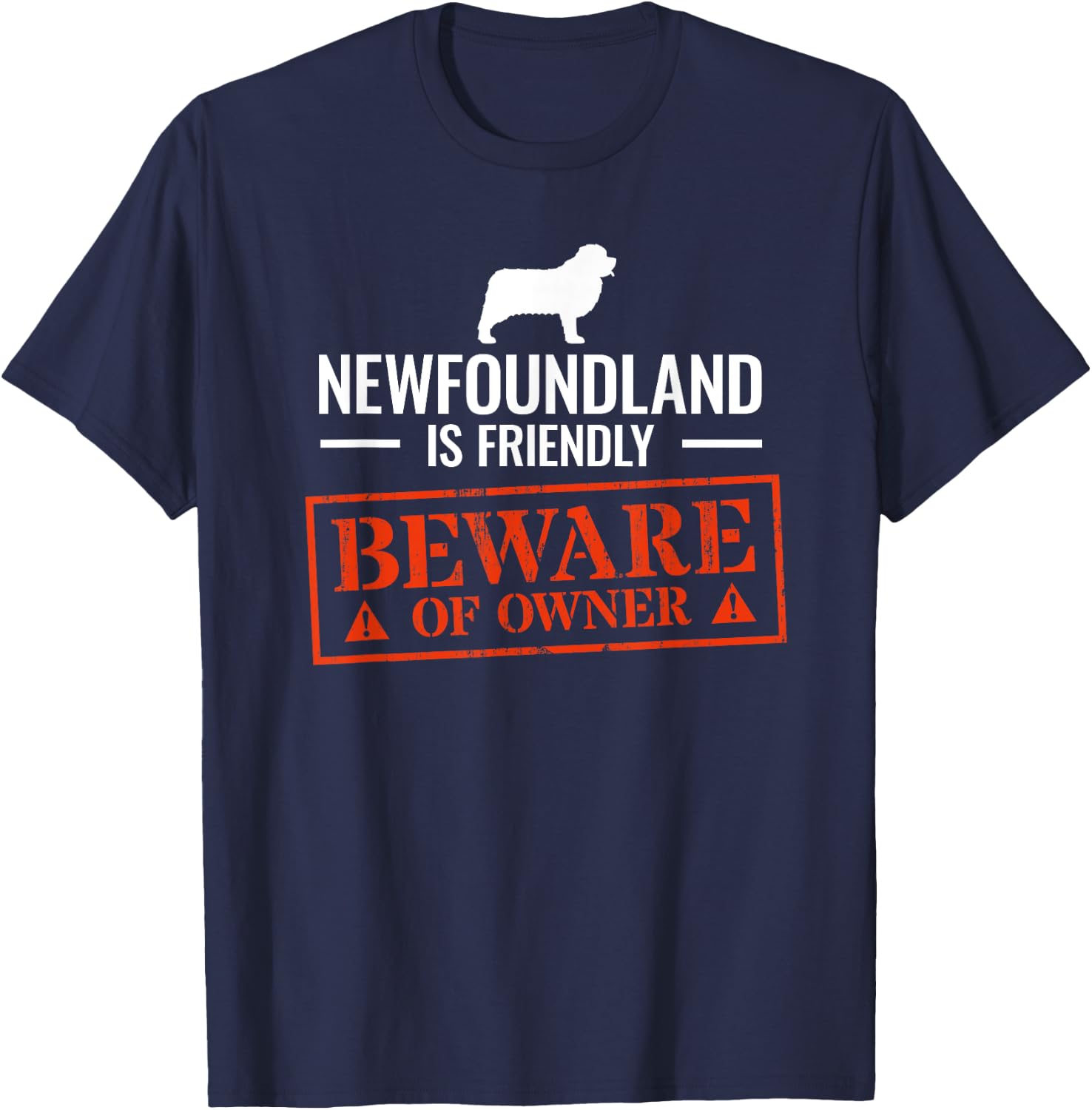 Funny Newfoundland Dog Owner Dog Lover Gift Women T-Shirt - T-Shirt | Navy