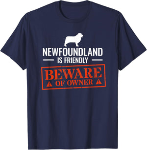 Funny Newfoundland Dog Owner Dog Lover Gift Women T-Shirt - T-Shirt | Navy