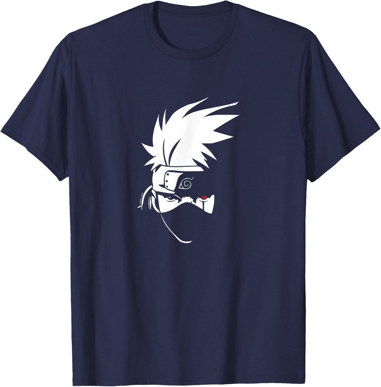Naruto Shippuden Kakashi Head Anime T-Shirt - T-Shirt | Navy