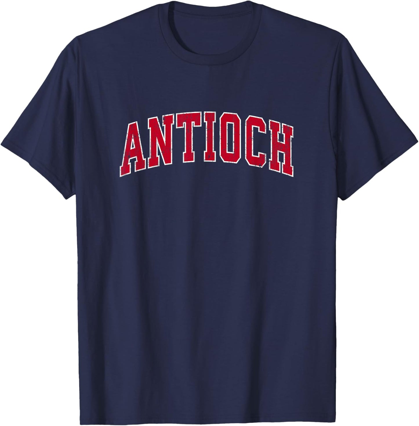 Antioch Illinois IL Vintage Sports Design Red Design T-Shirt - T-Shirt | Navy