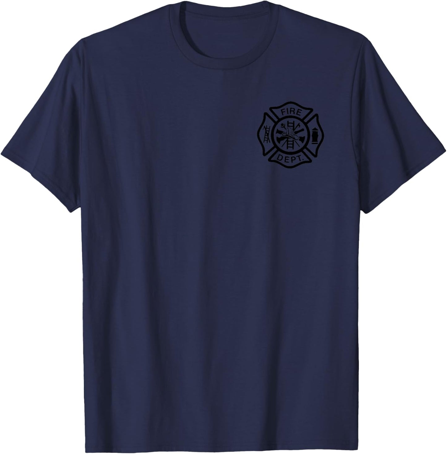 Fire Department Logo Uniform Fireman Symbol Firefighter Gear T-Shirt - T-Shirt | Navy