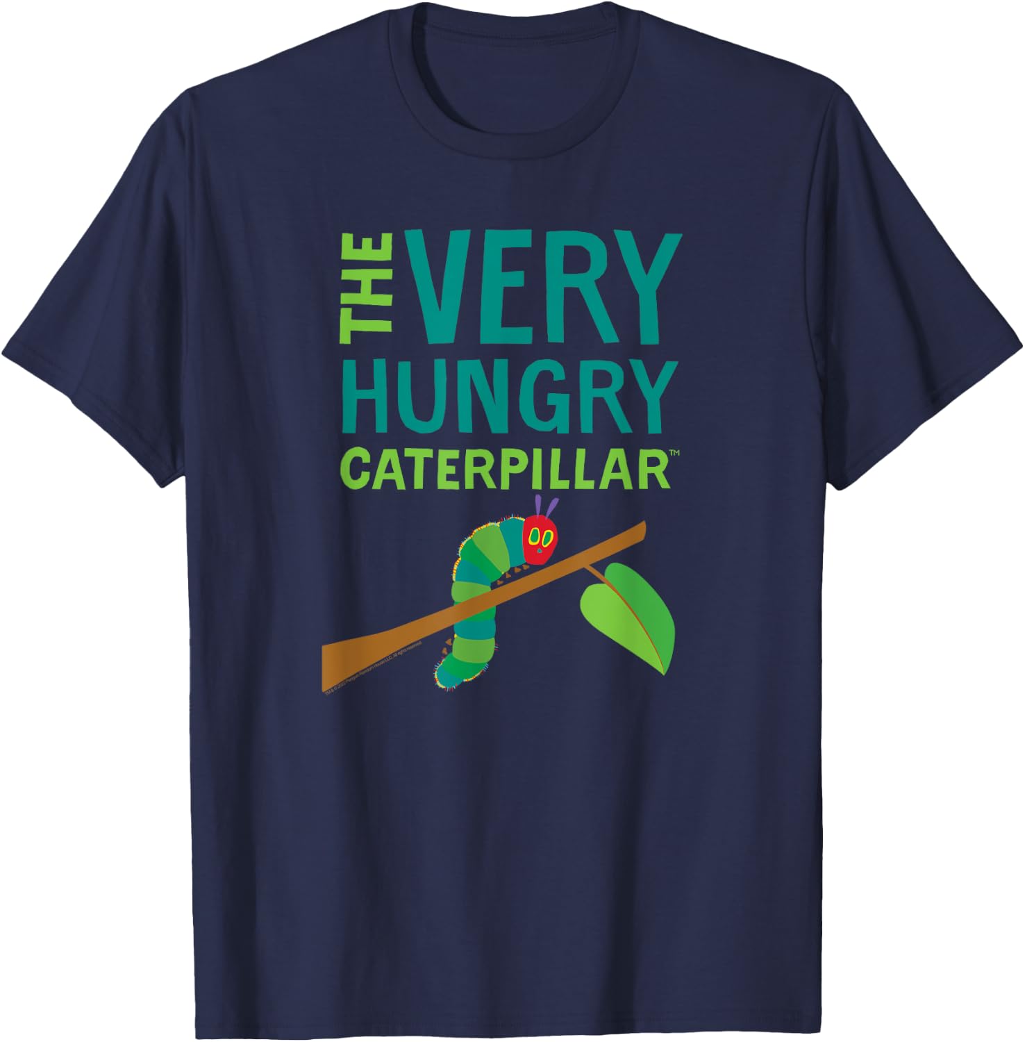 Eric Carle The Very Hungry Caterpillar Children's Book T-Shirt - T-Shirt | Navy