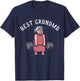 Best Grandma Weightlifter Bodybuilder Grandmother Workout T-Shirt - T-Shirt | Navy