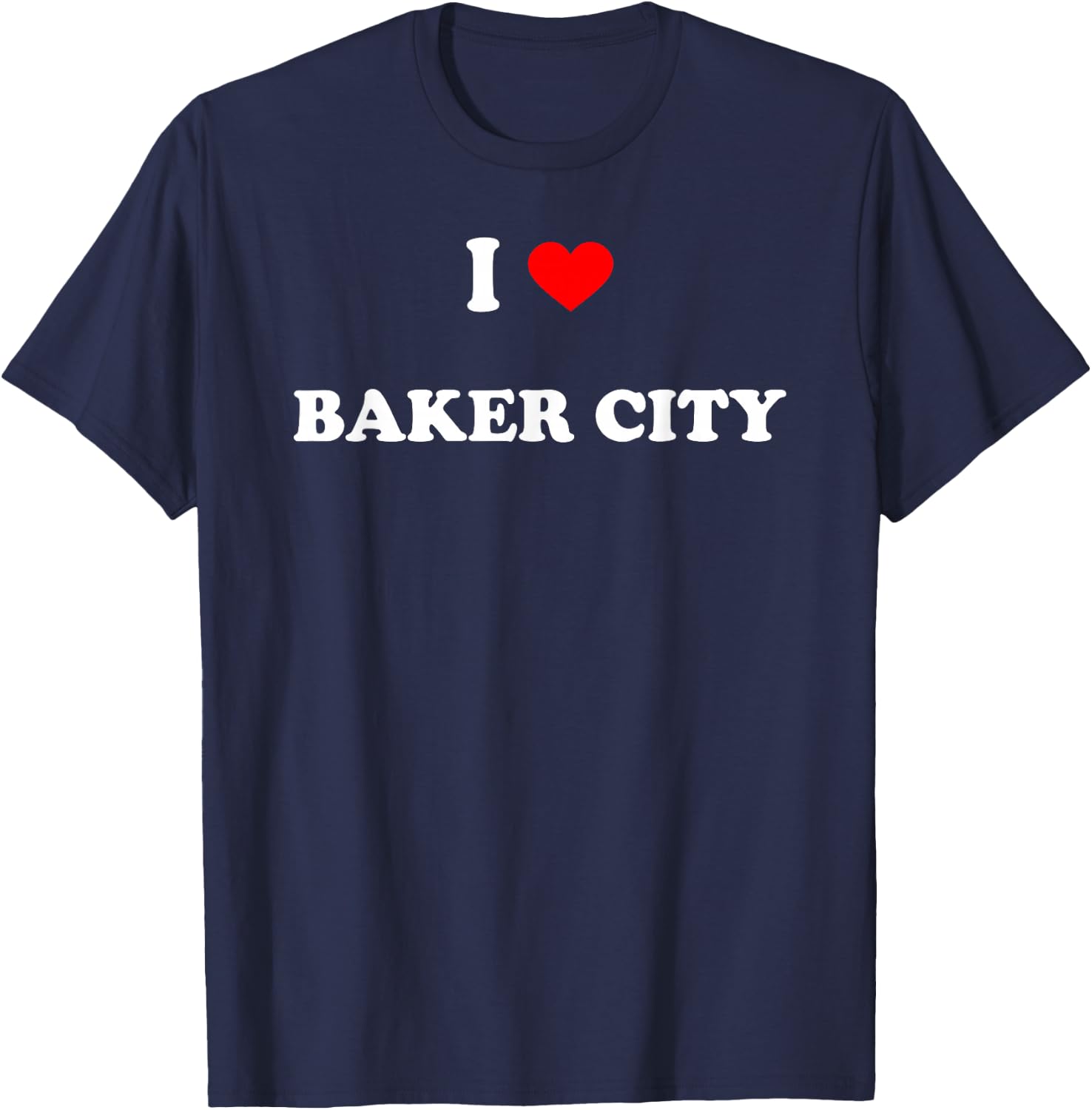 I Heart Baker City Oregon T-Shirt - T-Shirt | Navy