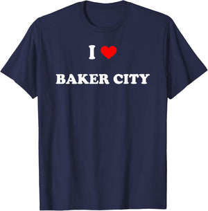 I Heart Baker City Oregon T-Shirt - T-Shirt | Navy
