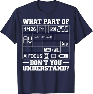 Cool Photography Art Women Camera Photographer T-Shirt - T-Shirt | Navy