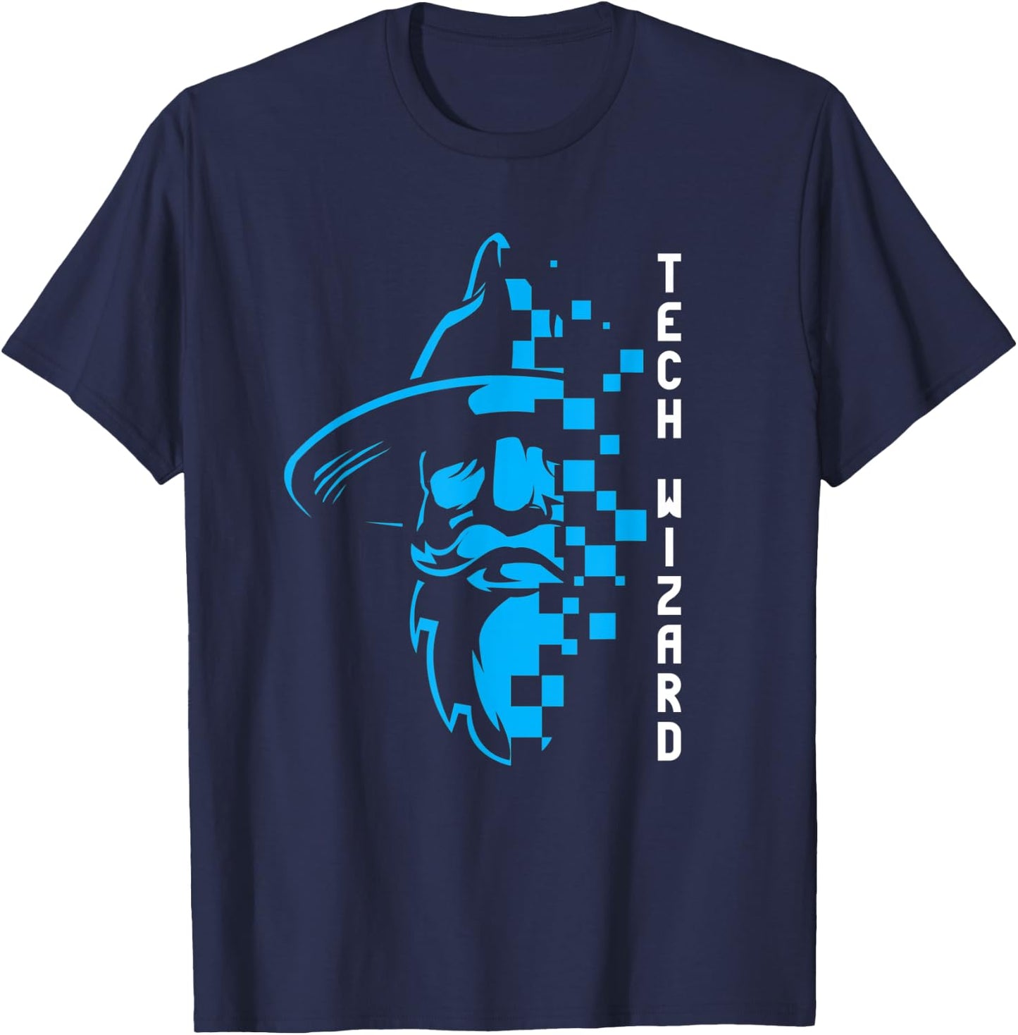 Tech Wizard Cool Technology I.T. Computer Whiz Techie Geek T-Shirt - T-Shirt | Navy