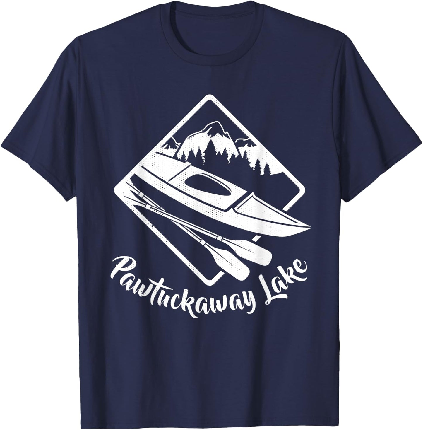 Pawtuckaway Lake Kayak Kayaking Boating Camping Rafting T-Shirt - T-Shirt | Navy
