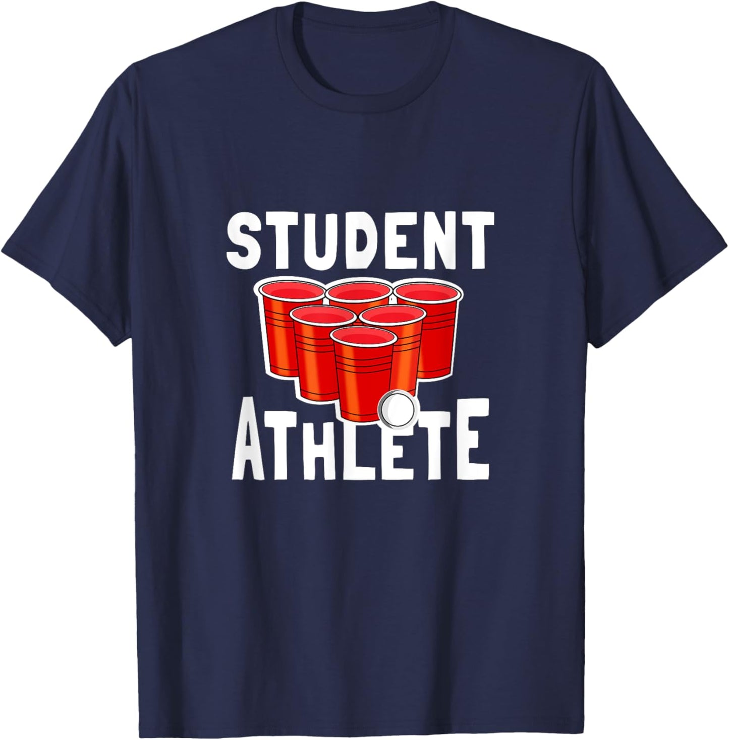 Beer Pong Student Athlete T-Shirt - T-Shirt | Navy