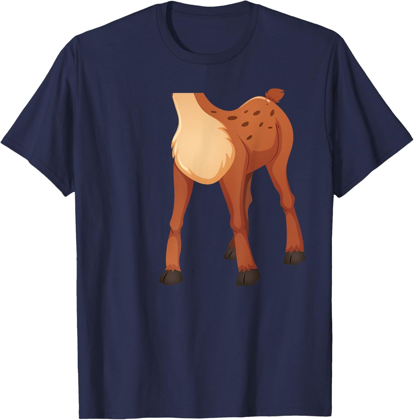 Headless Deer Lazy DIY Halloween Costume Funny Animal Body T-Shirt - T-Shirt | Navy