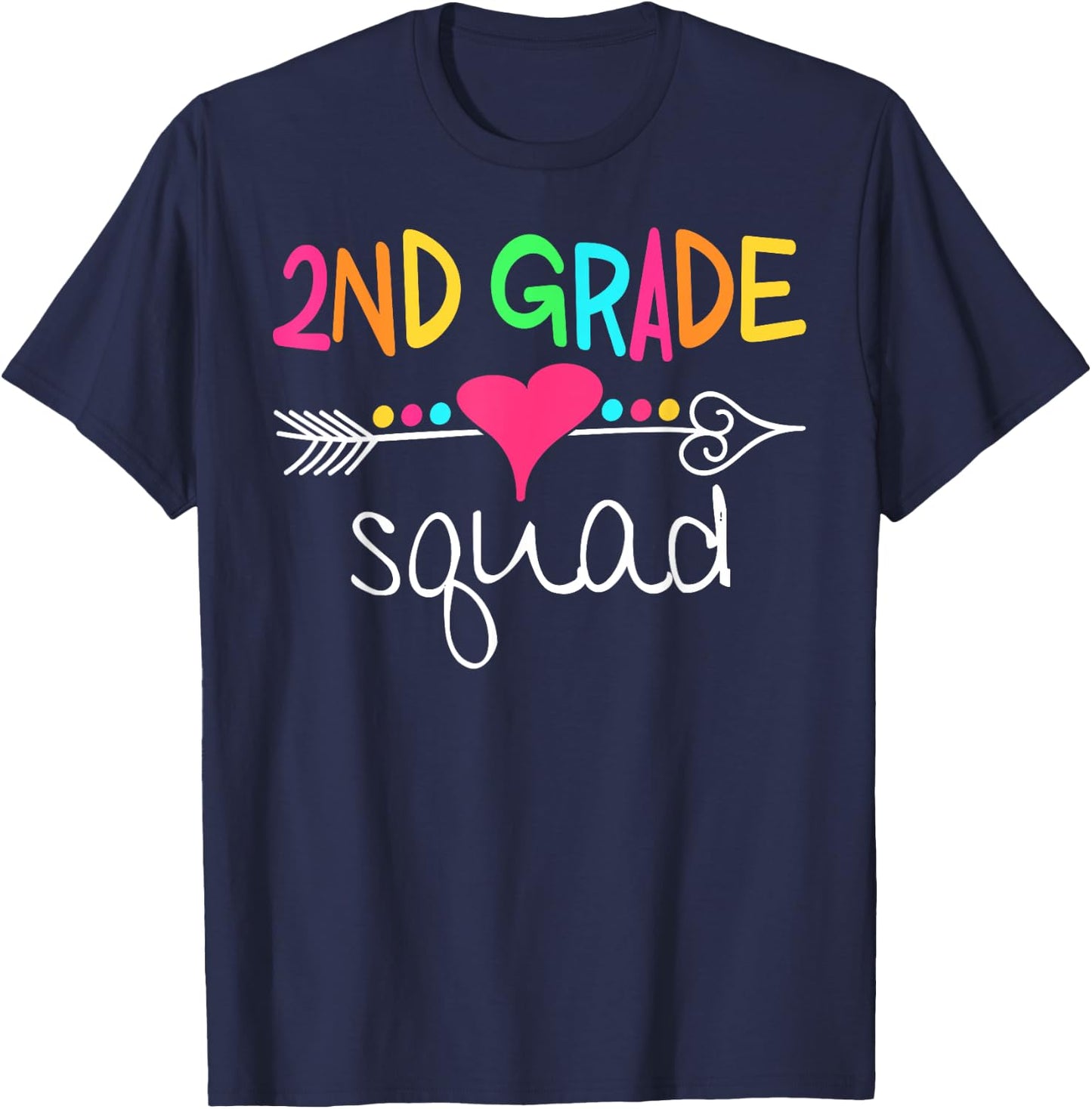 2nd Grade Squad Second Teacher Student Team Back To School T-Shirt - T-Shirt | Navy