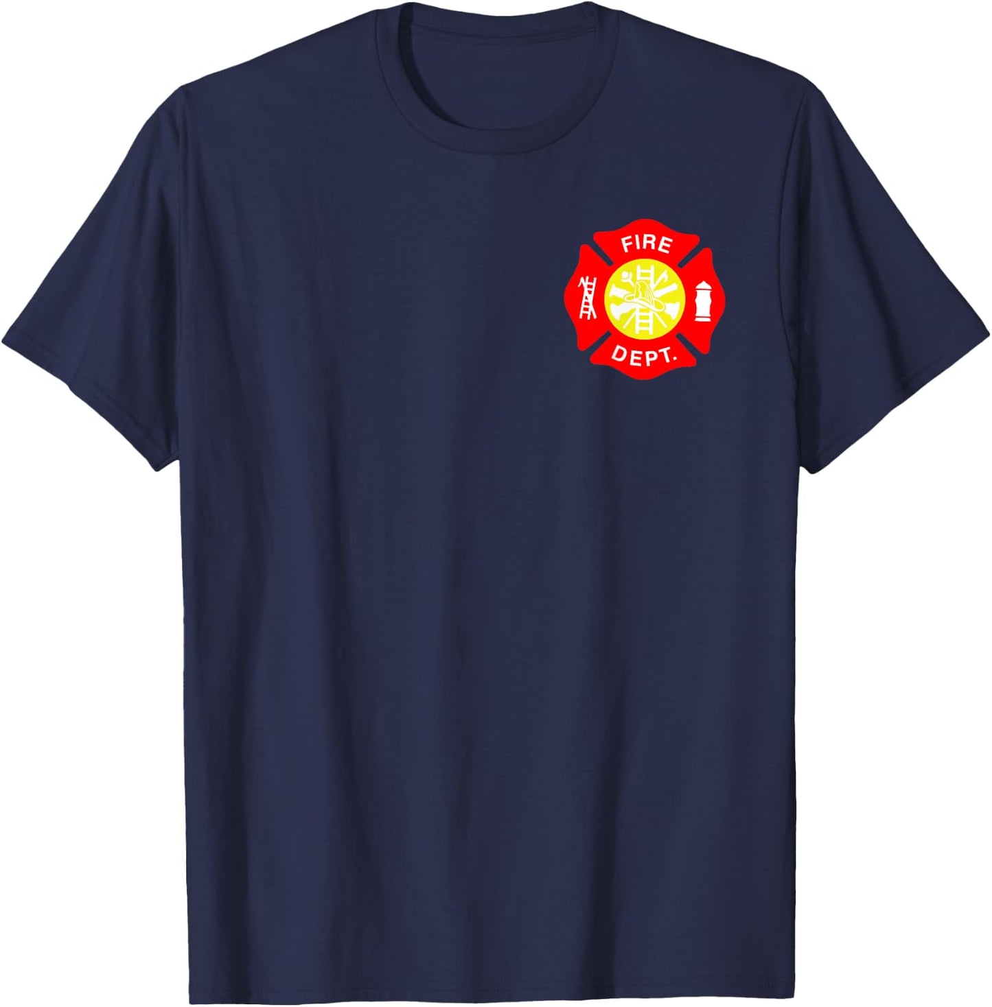 Fire Department Logo Uniform Fireman Symbol Firefighter Gear T-Shirt - T-Shirt | Navy