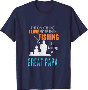 More Than Love Fishing Great Papa Special Great Grandpa T-Shirt - T-Shirt | Navy
