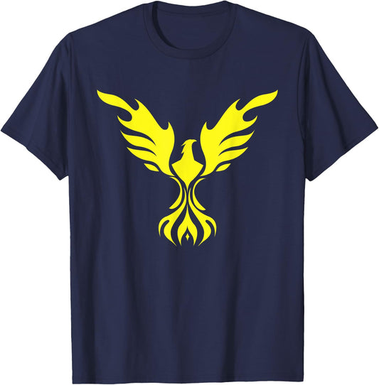 Yellow Phoenix 6 Life Rebirth Longevity Magic Renewal Gift T-Shirt - T-Shirt | Navy