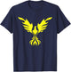 Yellow Phoenix 6 Life Rebirth Longevity Magic Renewal Gift T-Shirt - T-Shirt | Navy