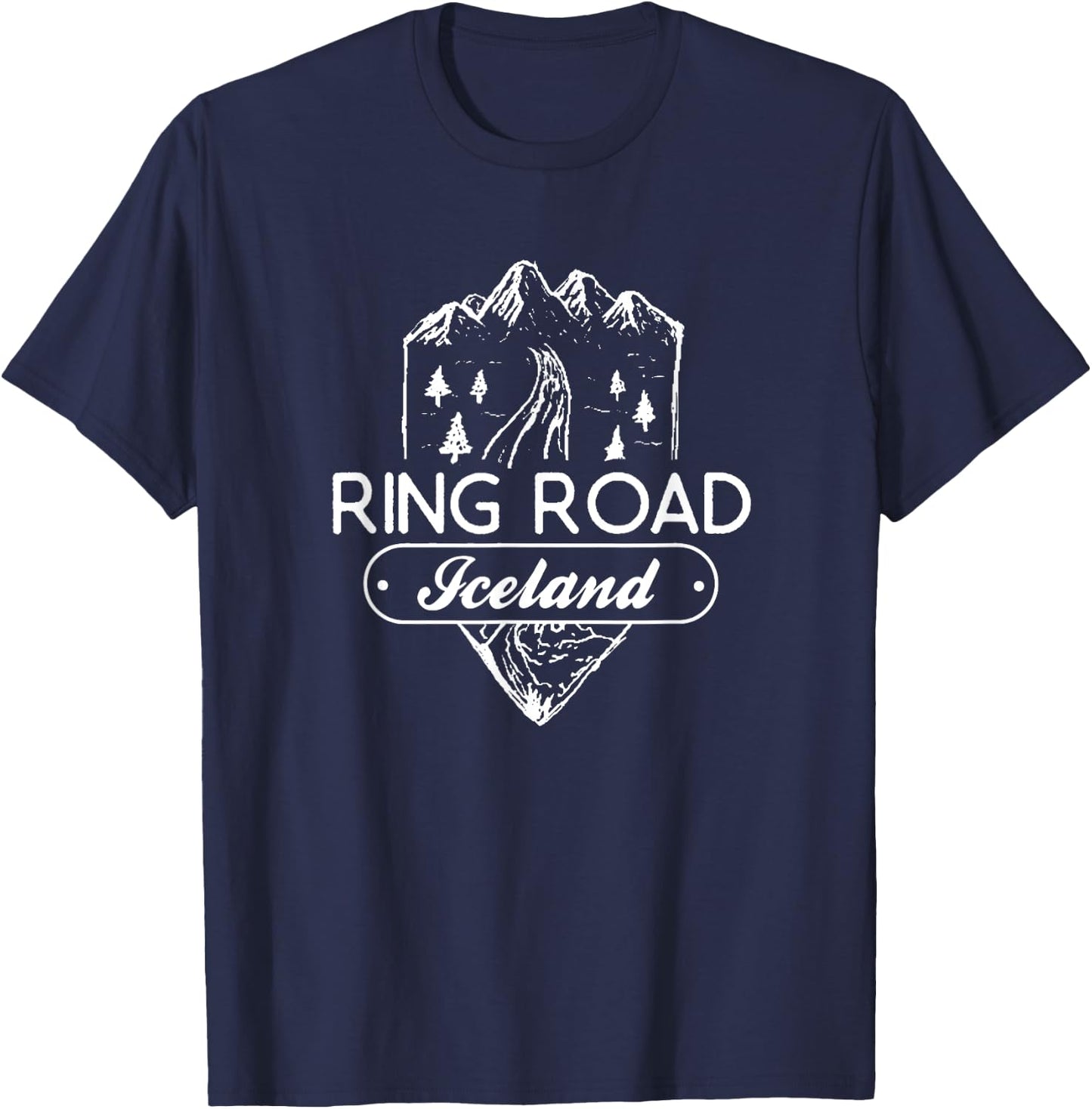 Vintage Ring Road Iceland Shirt T-Shirt - T-Shirt | Navy