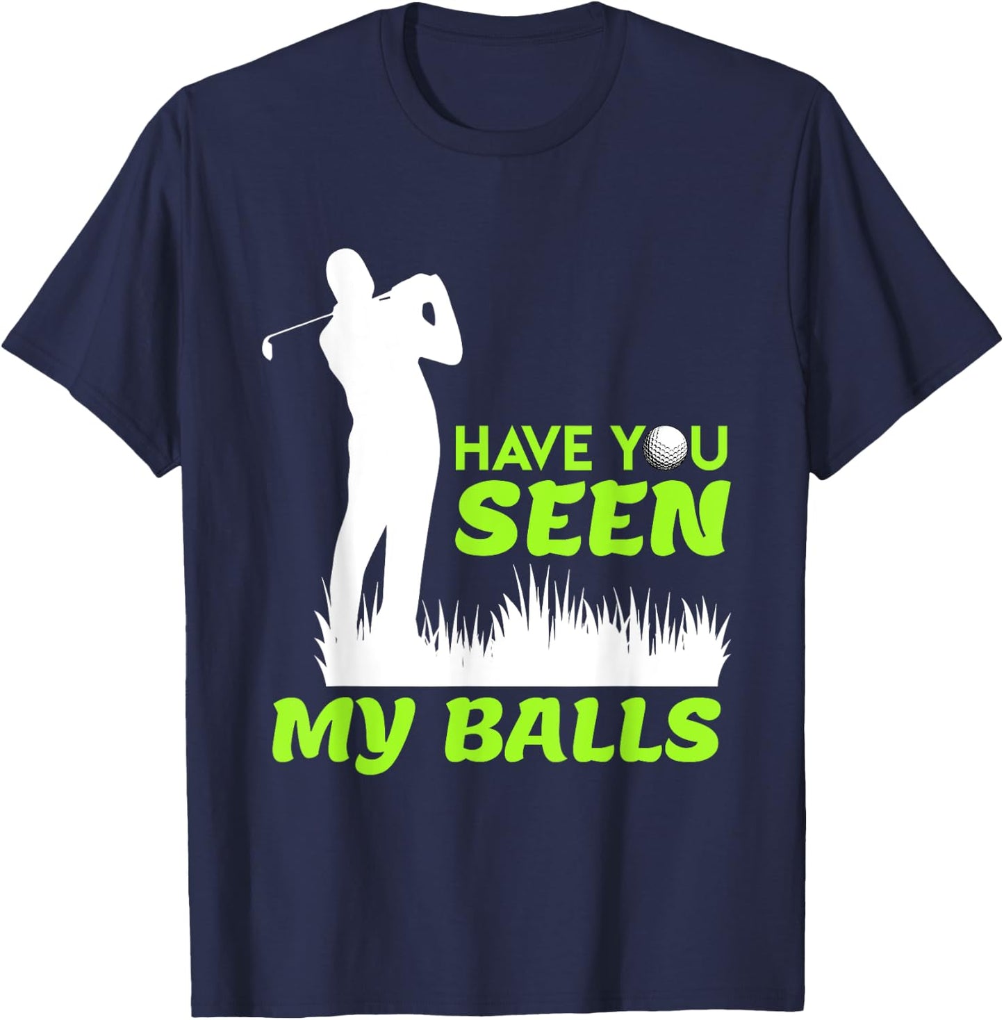 Golfer joke fun golf balls Platzreife Golf T-Shirt - T-Shirt | Navy