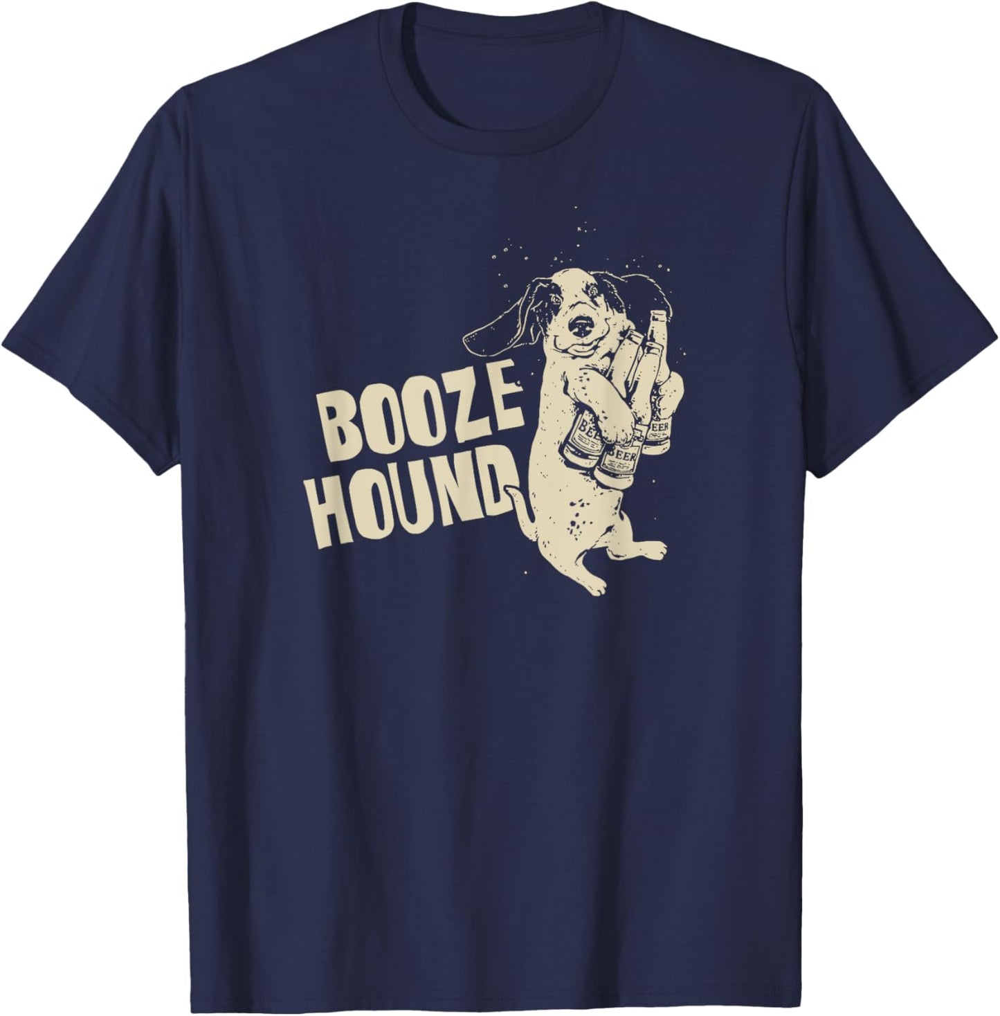 Booze Hound Beer Lover Present Drunk Basset Hound Dog Lover Women T-Shirt - T-Shirt | Navy