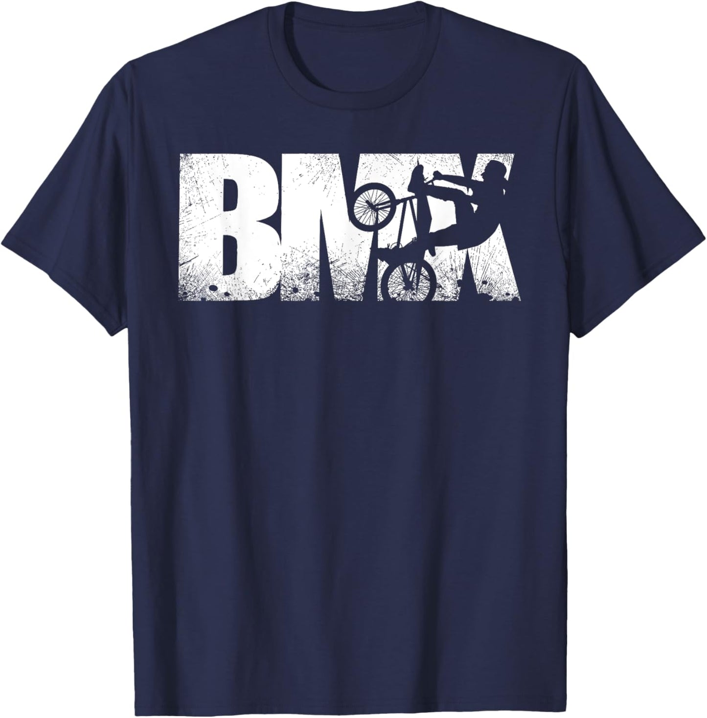 Cool Distressed BMX Funny Bike Rider Gift Women Kids T-Shirt - T-Shirt | Navy