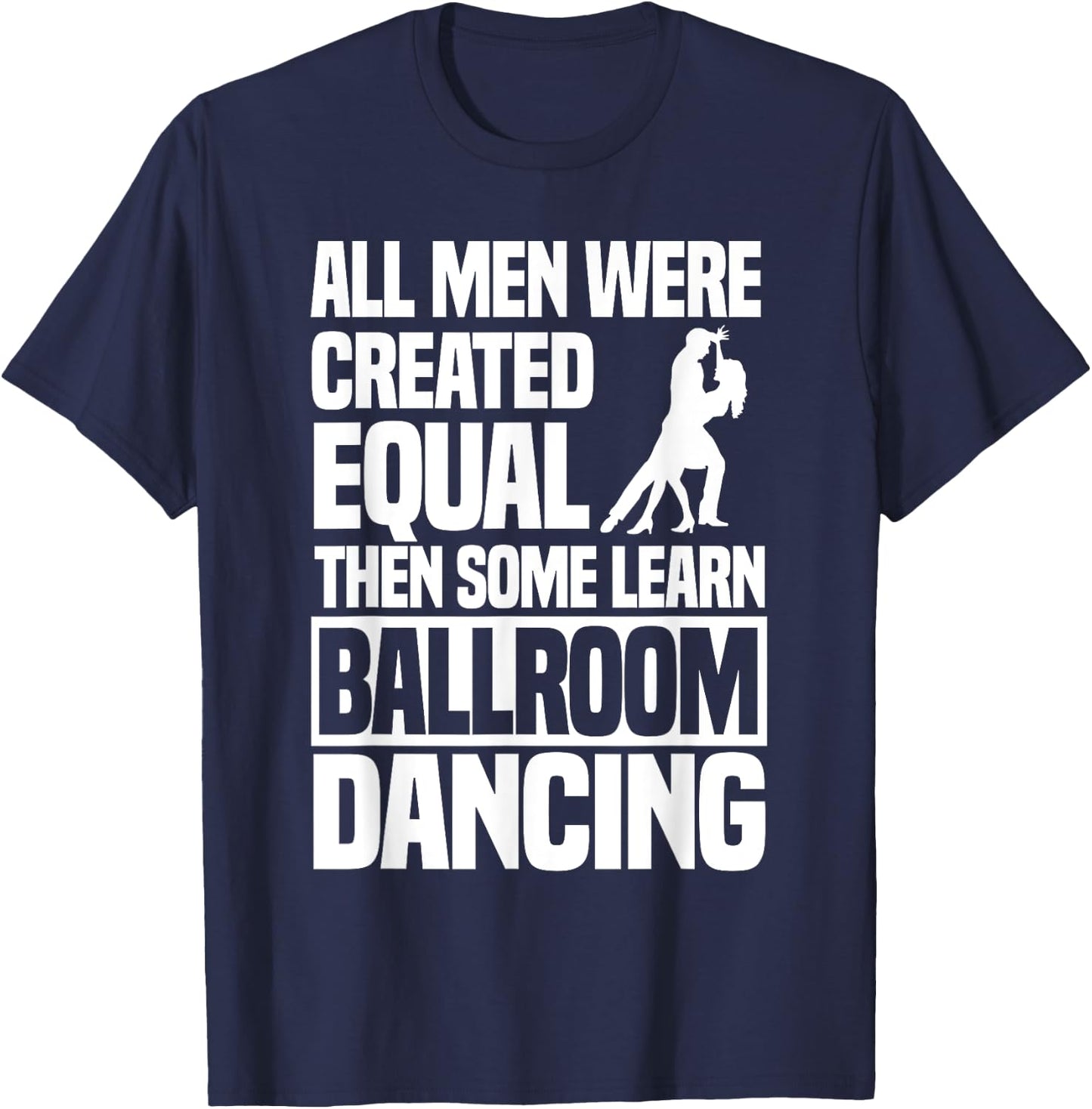 Ballroom Dancing Dancer Apparel -Adults Black Short Sleeve Small Classic Fit Modern Lace Embellishment Dance T-Shirt - T-Shirt | Navy