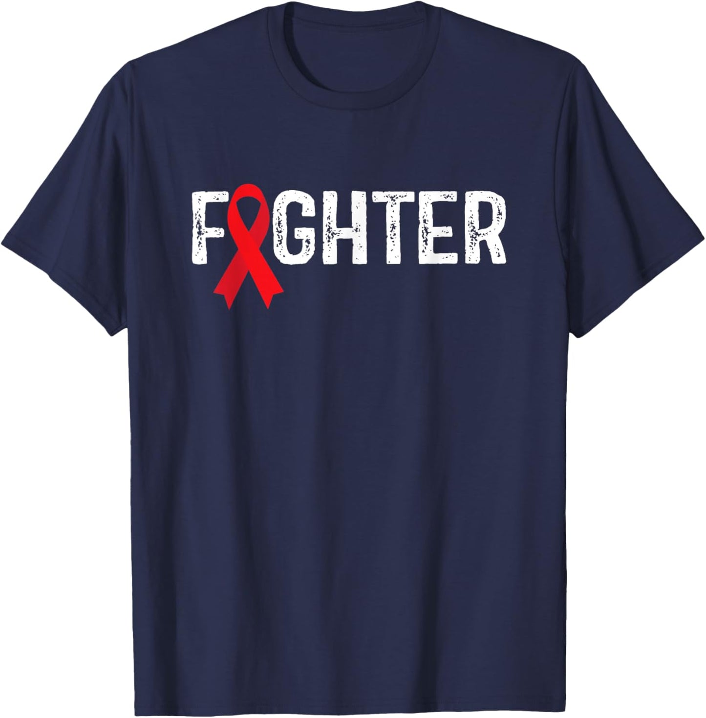 Fighter Blood Cancer Awareness T-Shirt - T-Shirt | Navy