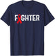 Fighter Blood Cancer Awareness T-Shirt - T-Shirt | Navy