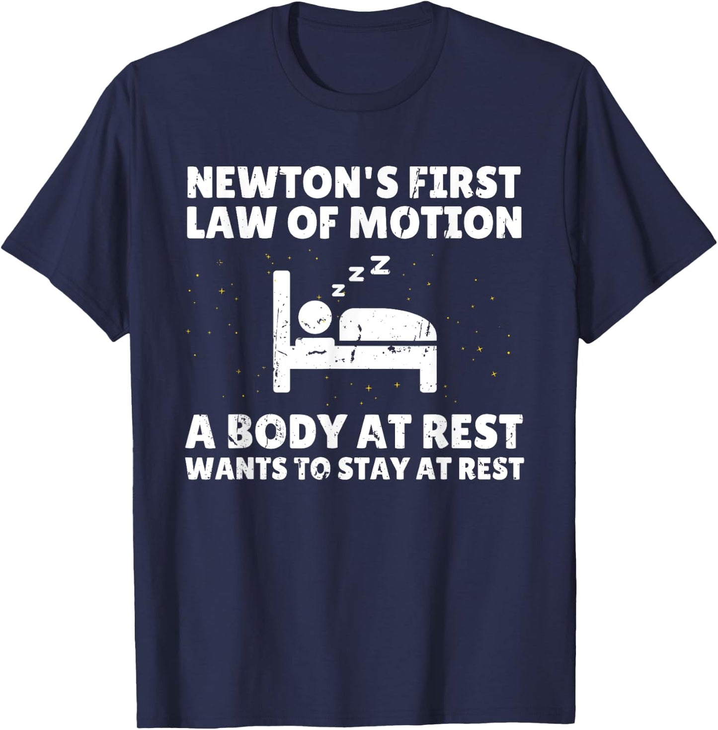 Newton's Law Art Women Nerdy Scientist Novelty T-Shirt - T-Shirt | Navy