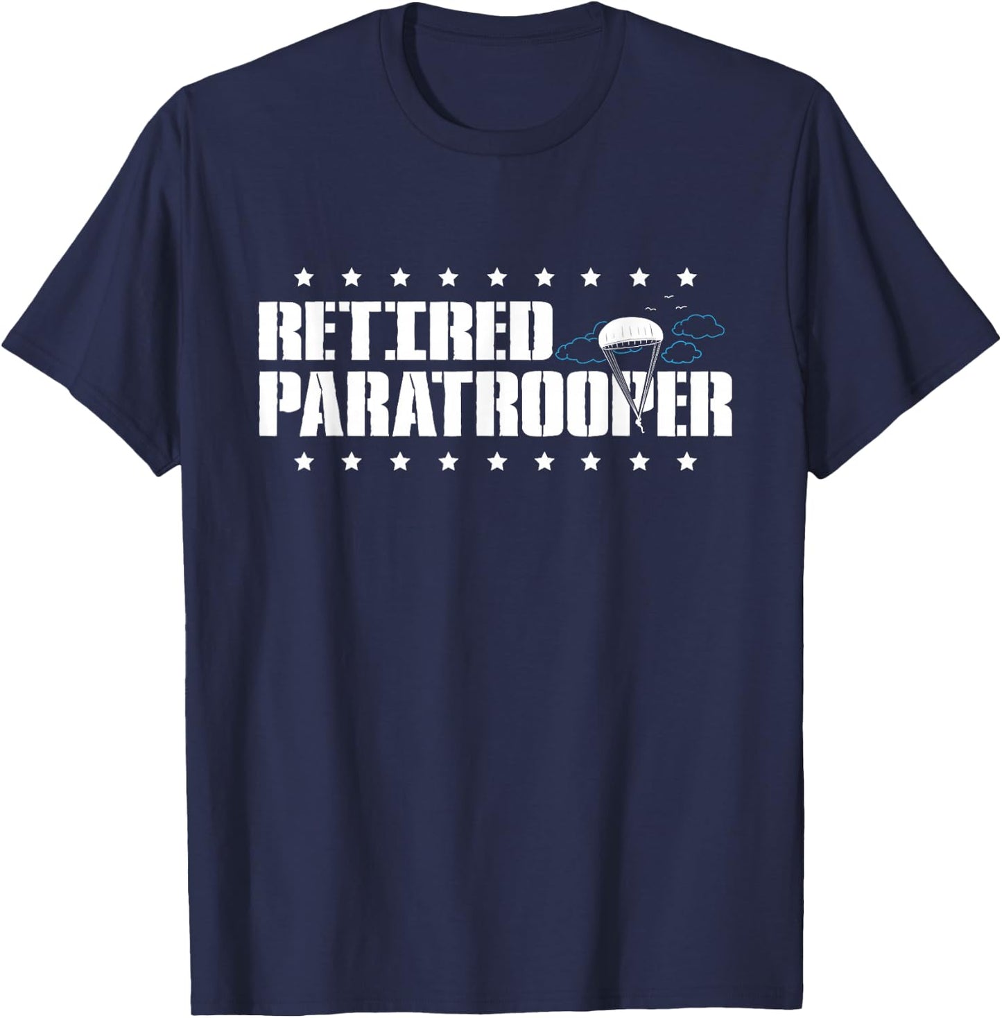 Retired Paratrooper Airborne Army T-Shirt - T-Shirt | Navy