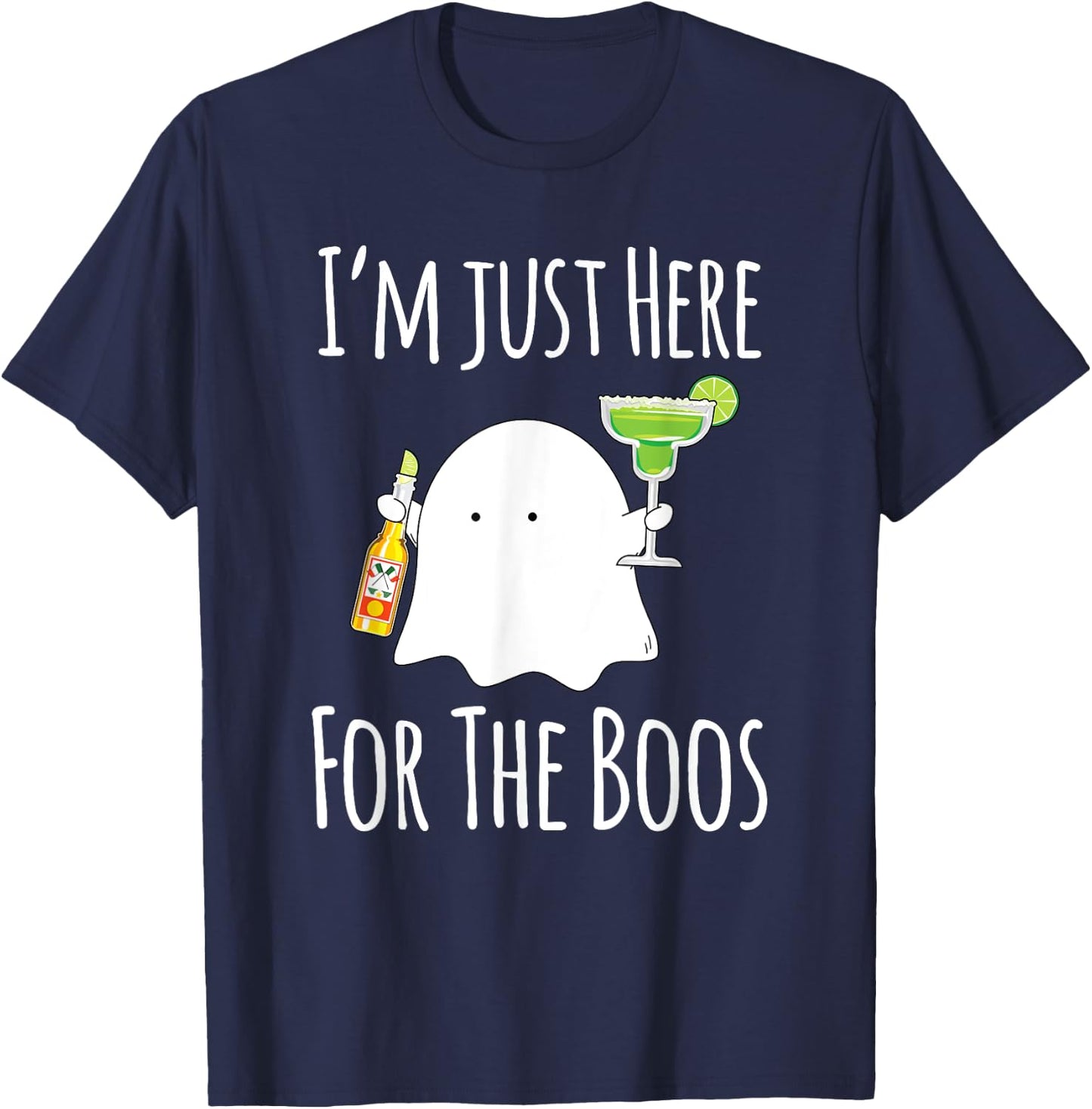 Funny Mexican Halloween Shirt Women Men Funny Ghost T-Shirt - T-Shirt | Navy