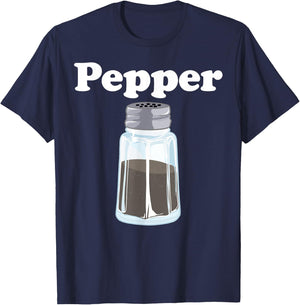 Pepper Salt and Pepper BFF Matching Halloween Costume T-Shirt - T-Shirt | Navy