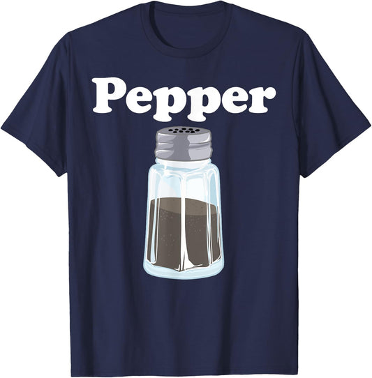 Pepper Salt and Pepper BFF Matching Halloween Costume T-Shirt - T-Shirt | Navy