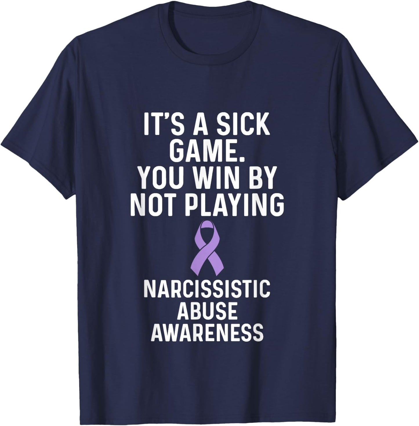 World Narcissistic Abuse Awareness Win Playing Survivor T-Shirt - T-Shirt | Navy