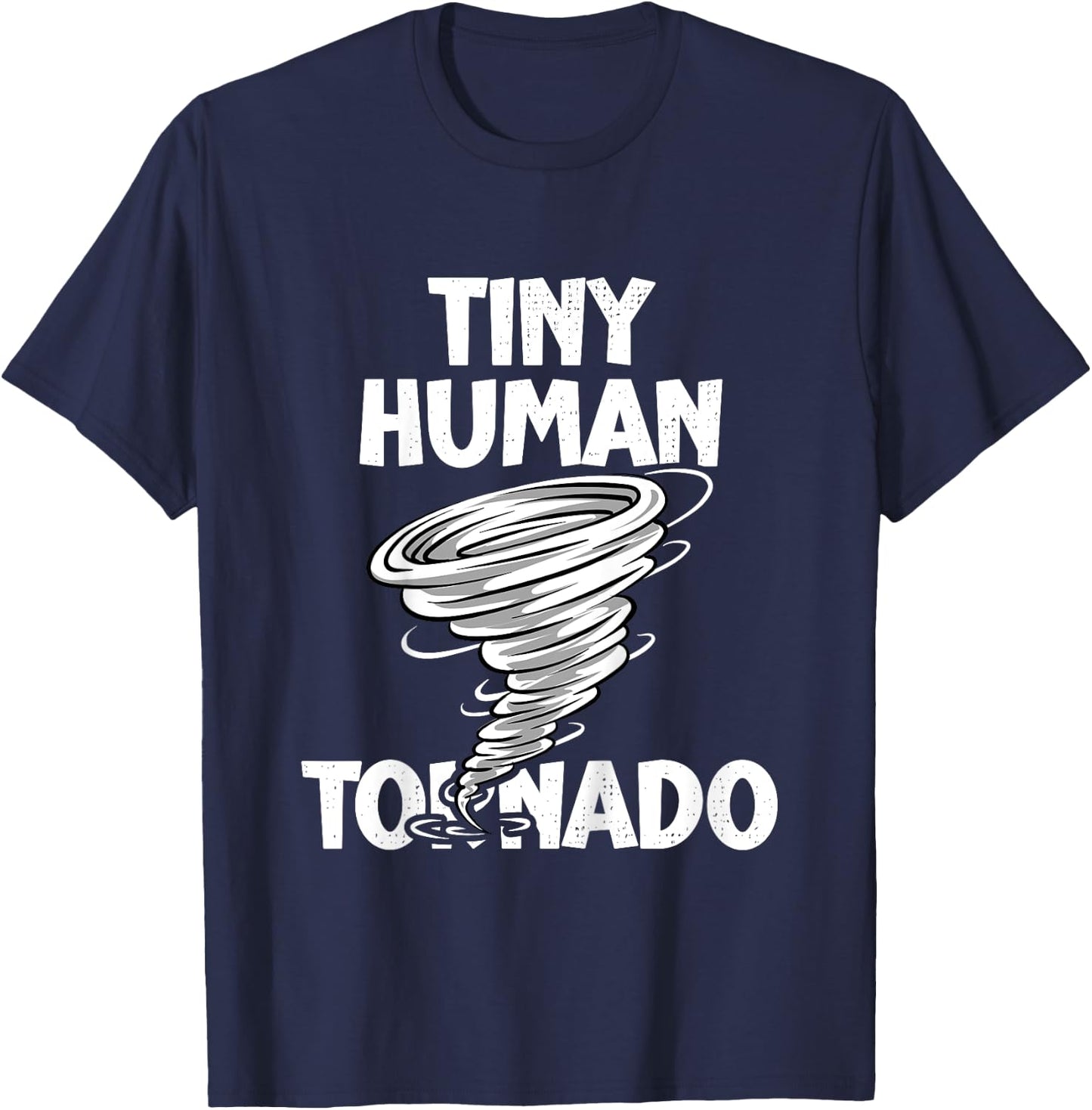 Kids Funny Tiny Human Tornado Quote Toddler Boys Girls Kids T-Shirt - T-Shirt | Navy