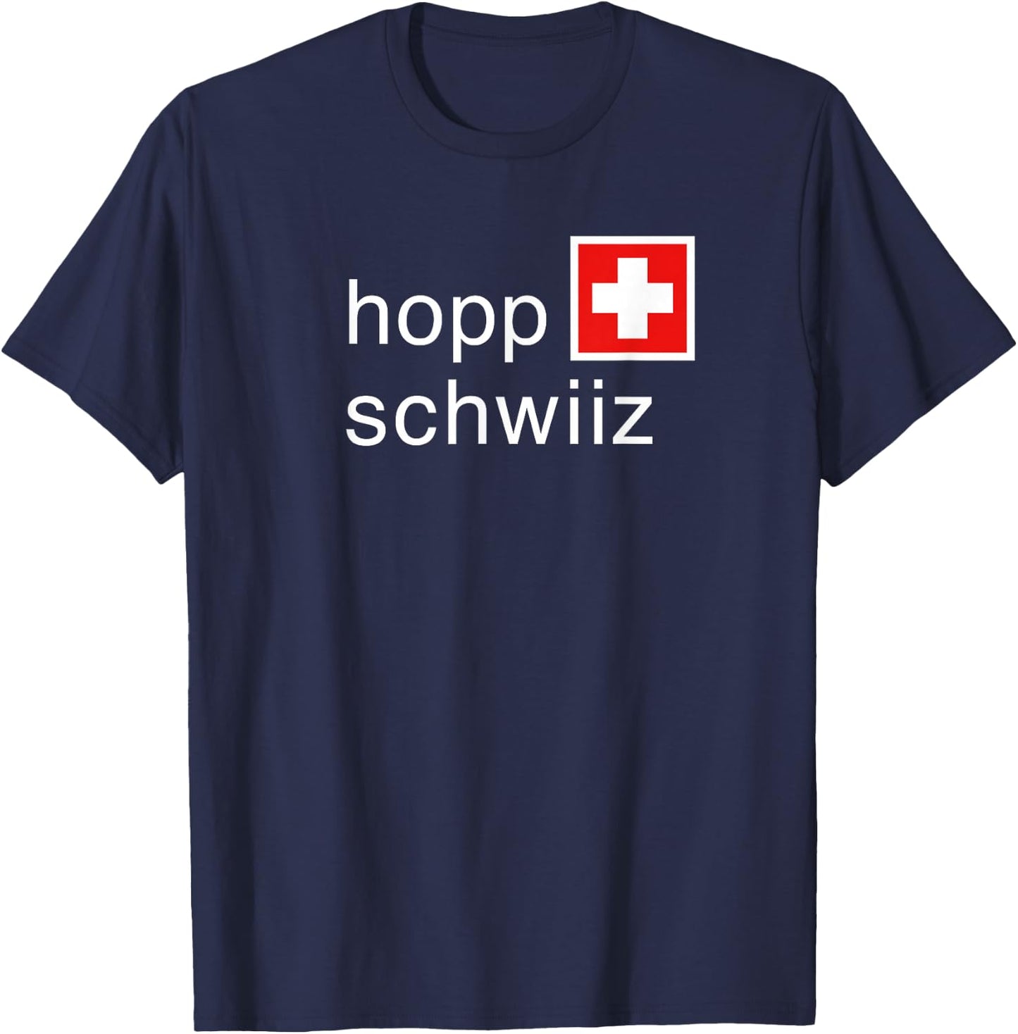 Go Team Switzerland Hopp Schwiiz T-Shirt - T-Shirt | Navy