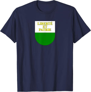 Vaud - Swiss Canton Coat of Arms T-Shirt - T-Shirt | Navy