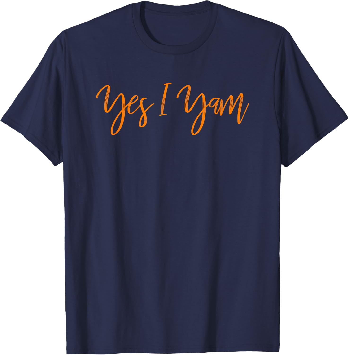 Yes I Yam Shes My Sweet Potato, Couple Shirts Him and Her T-Shirt - T-Shirt | Navy
