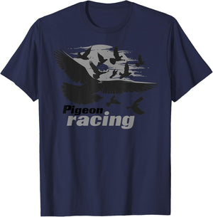 Pigeon Racing Shirt | Classic Bird Racers' Gift T-Shirt - T-Shirt | Navy
