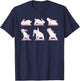Cute Bunny Yoga Rabbit Poses and Meditation funny T-Shirt - T-Shirt | Navy