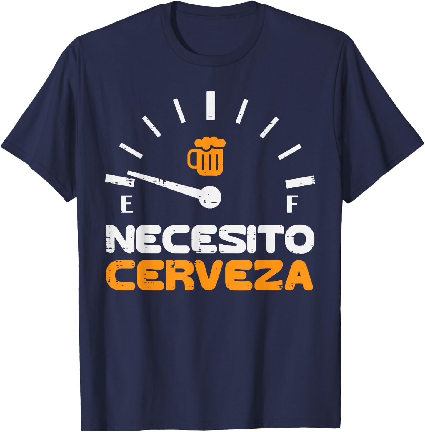 Necesito Cerveza Funny Mexican Spanish Cinco De Mayo Men T-Shirt - T-Shirt | Navy