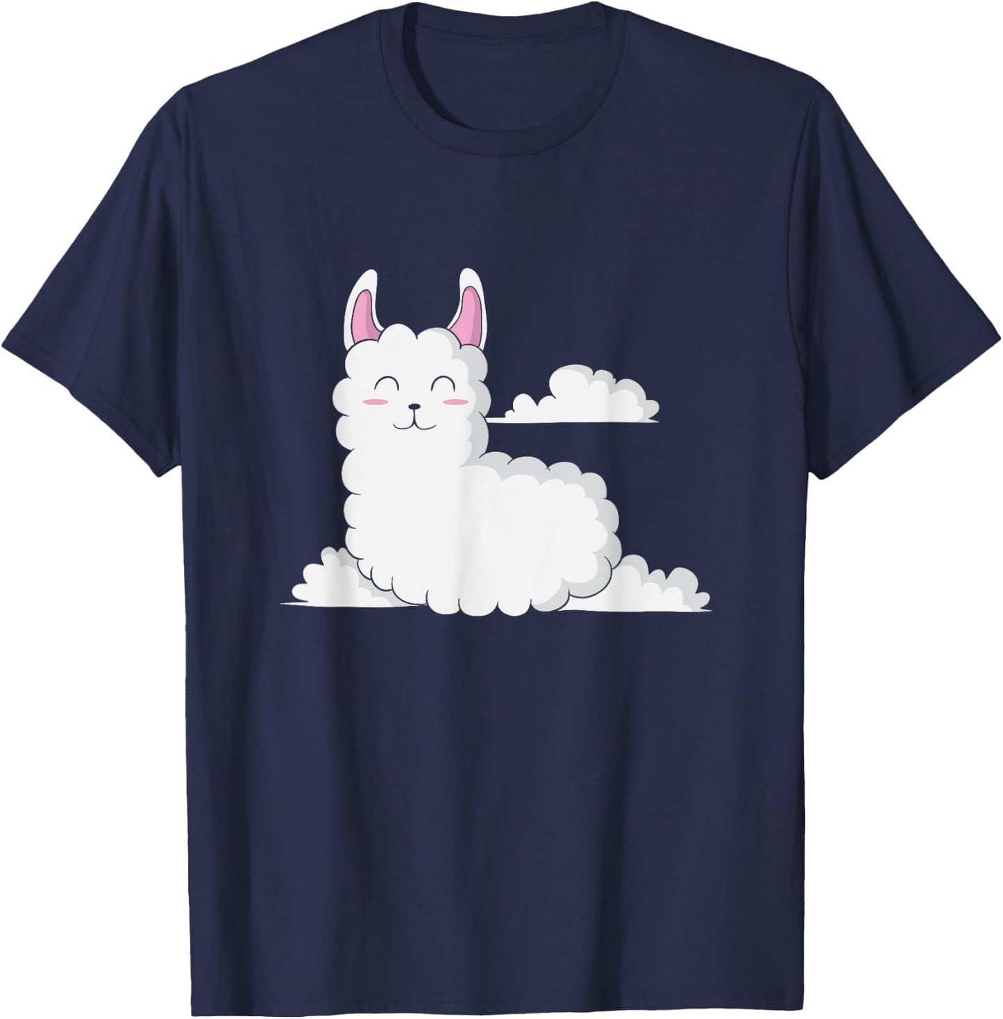 Llama on Clouds T-Shirt - T-Shirt | Navy