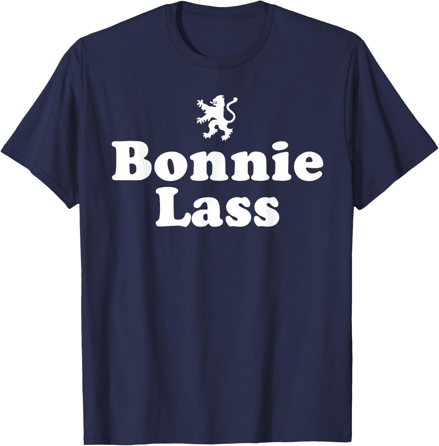 Scottish Ancestry - Funny Scotland Bonnie Wee Lass T-Shirt - T-Shirt | Navy